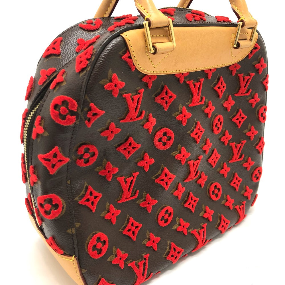 LOUIS VUITTON M40922 モノグラム ３Ｄタフタージュ ドーヴィルキューブ カバン ハンドバッグ モノグラムキャンバス レディース ブラウン/レッド