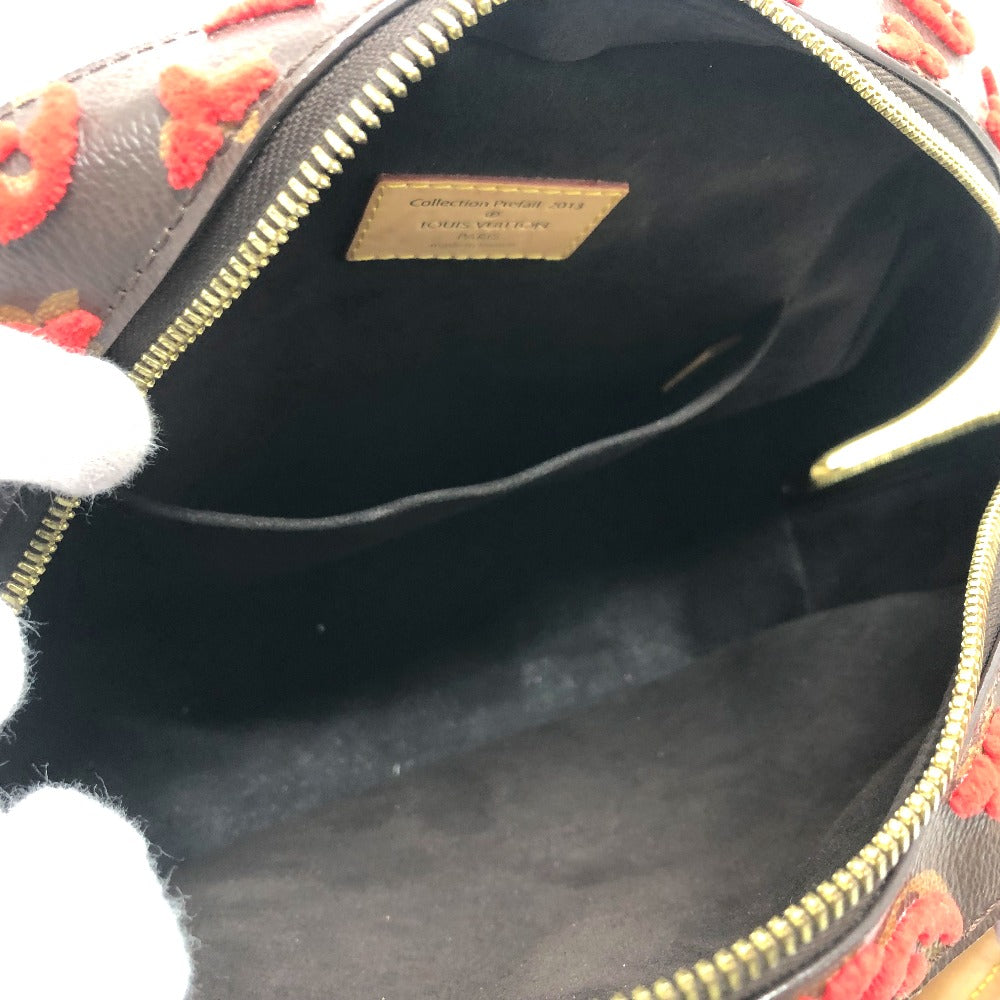 LOUIS VUITTON M40922 モノグラム ３Ｄタフタージュ ドーヴィルキューブ カバン ハンドバッグ モノグラムキャンバス レディース ブラウン/レッド