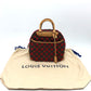 LOUIS VUITTON M40922 モノグラム ３Ｄタフタージュ ドーヴィルキューブ カバン ハンドバッグ モノグラムキャンバス レディース ブラウン/レッド
