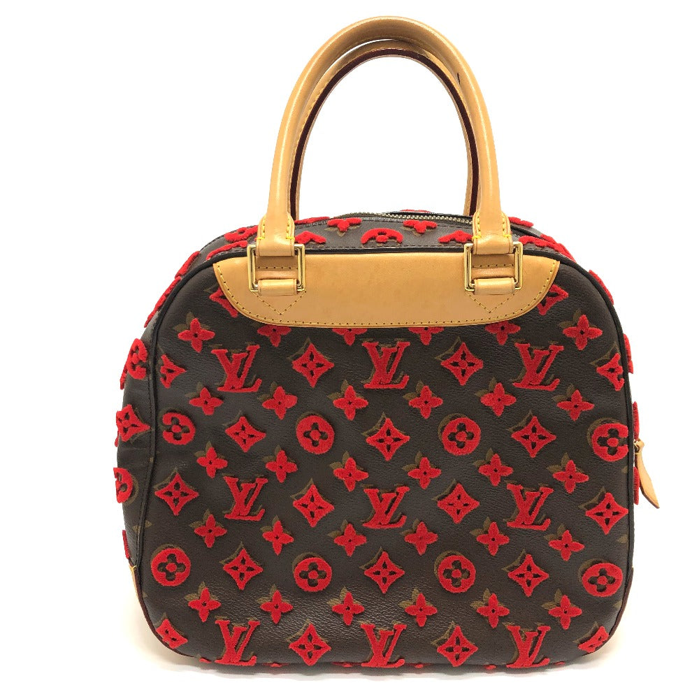 LOUIS VUITTON M40922 モノグラム ３Ｄタフタージュ ドーヴィルキューブ カバン ハンドバッグ モノグラムキャンバス レディース ブラウン/レッド