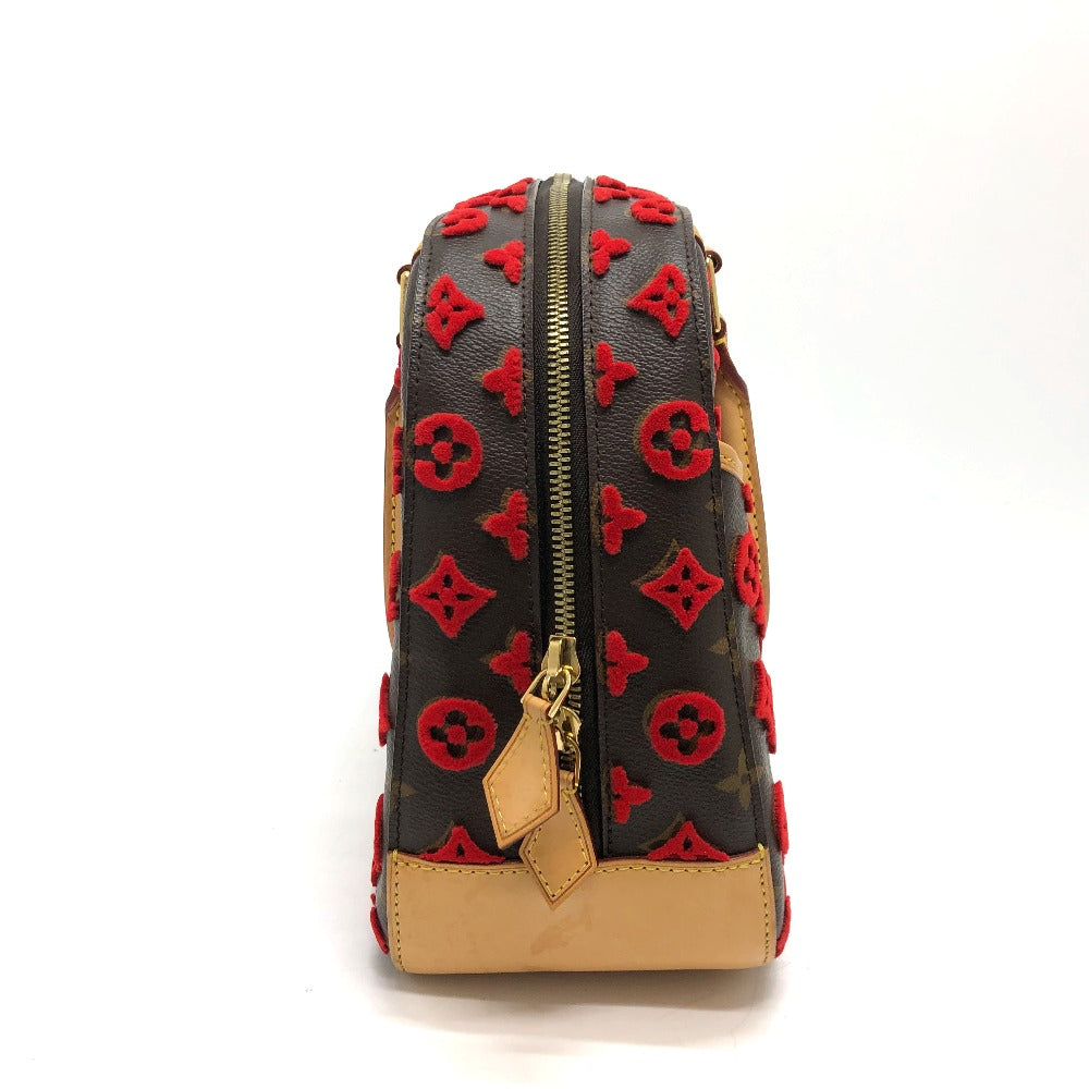 LOUIS VUITTON M40922 モノグラム ３Ｄタフタージュ ドーヴィルキューブ カバン ハンドバッグ モノグラムキャンバス レディース ブラウン/レッド