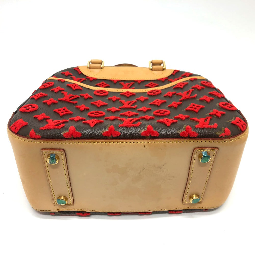 LOUIS VUITTON M40922 モノグラム ３Ｄタフタージュ ドーヴィルキューブ カバン ハンドバッグ モノグラムキャンバス レディース ブラウン/レッド