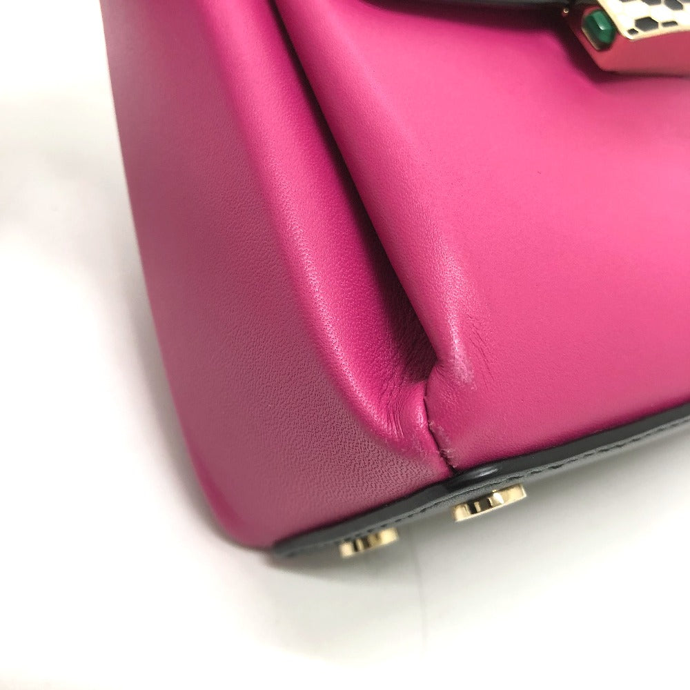 BVLGARI セルペンティ ヴァイパ カバン 2WAYバッグ ショルダーバッグ ショルダーバッグ レザー レディース ピンク - brandshop-reference