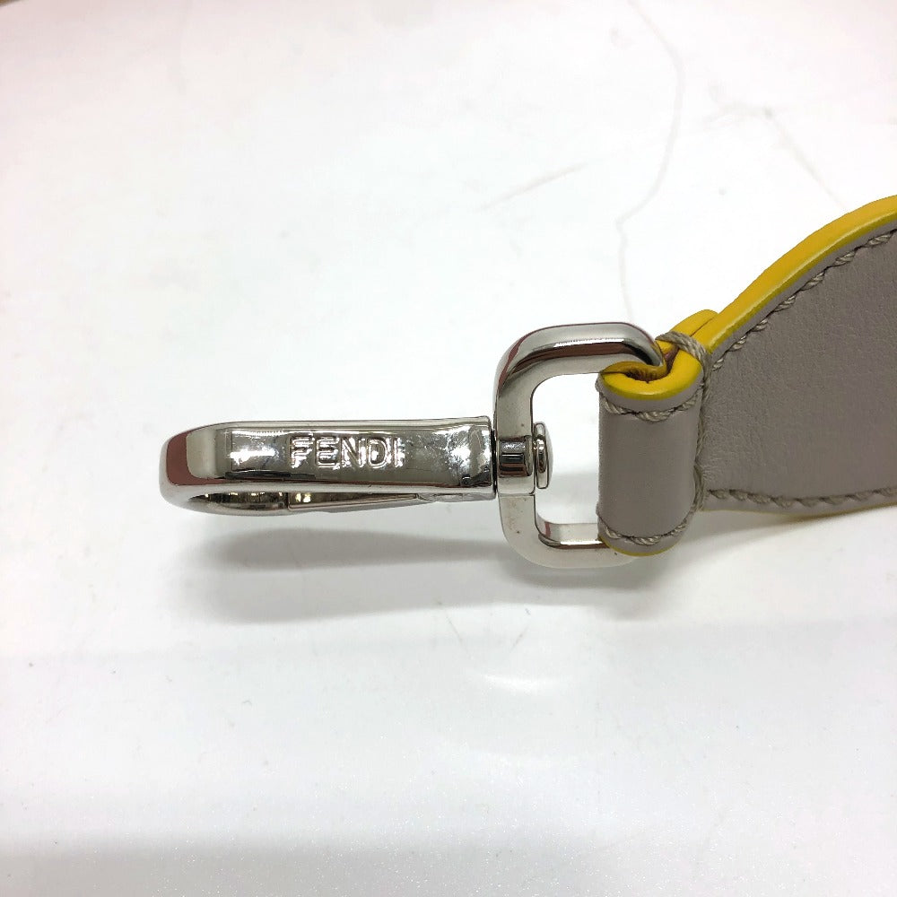 FENDI ストラップのみ ストラップユー ロゴ ショルダーストラップ レザー レディース グレー/ピンク
