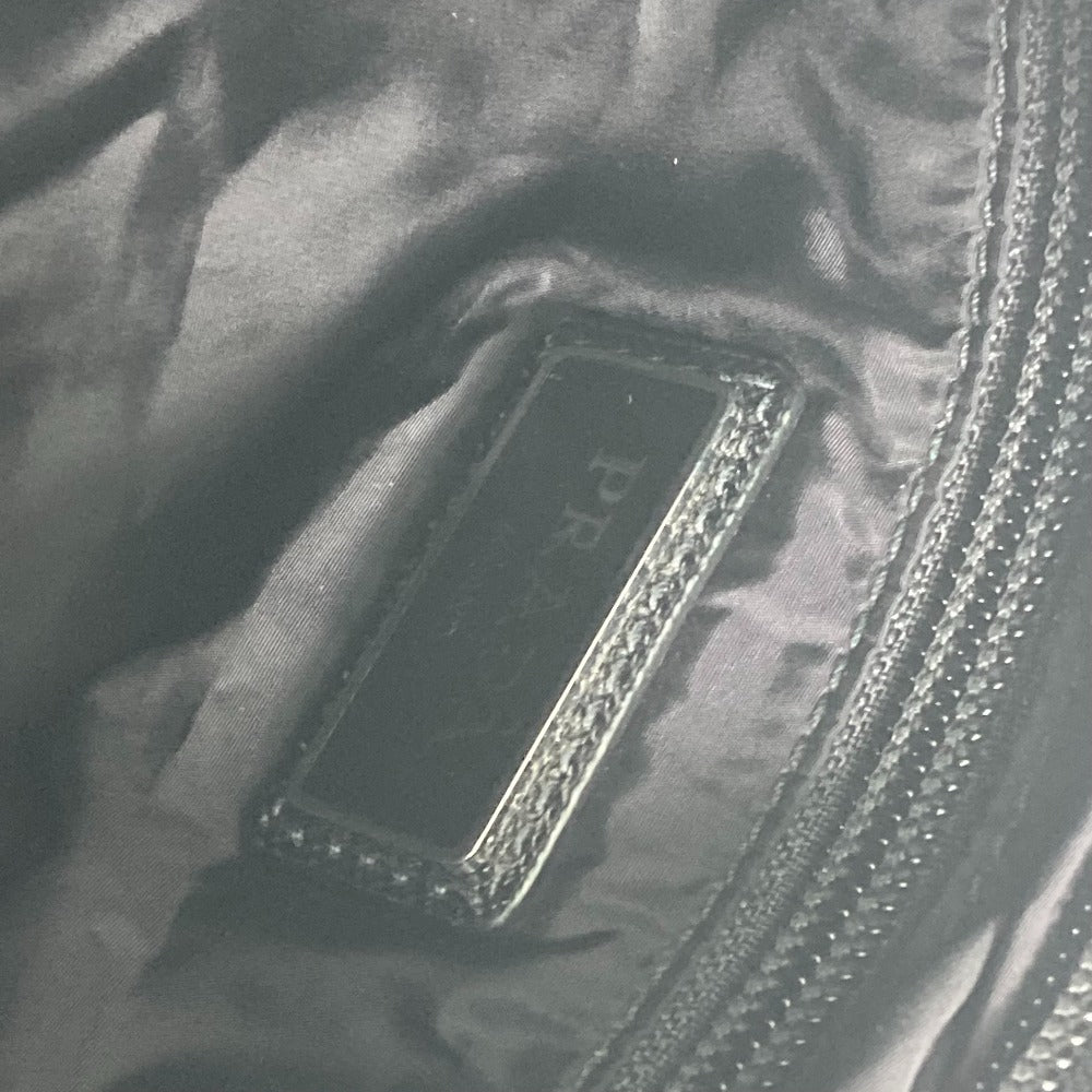 PRADA 2VH055 Logo Plate Triangle Logo Crossbody Shoulder Bag Nylon Men's Black