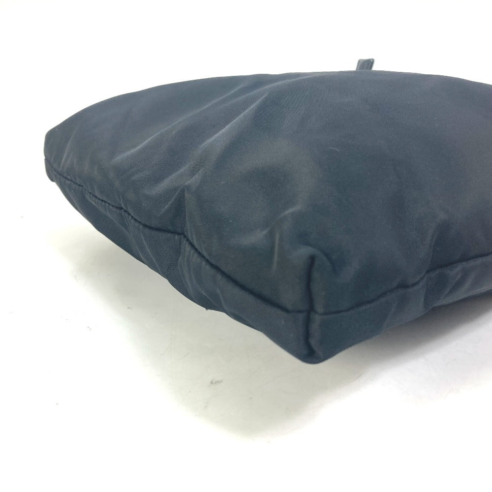 PRADA 2VH055 Logo Plate Triangle Logo Crossbody Shoulder Bag Nylon Men's Black