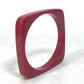 LOUIS VUITTON Square LV Logo 3-Piece Bracelet/Bangle Set in Red, Plastic, for Women