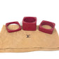 LOUIS VUITTON Square LV Logo 3-Piece Bracelet/Bangle Set in Red, Plastic, for Women