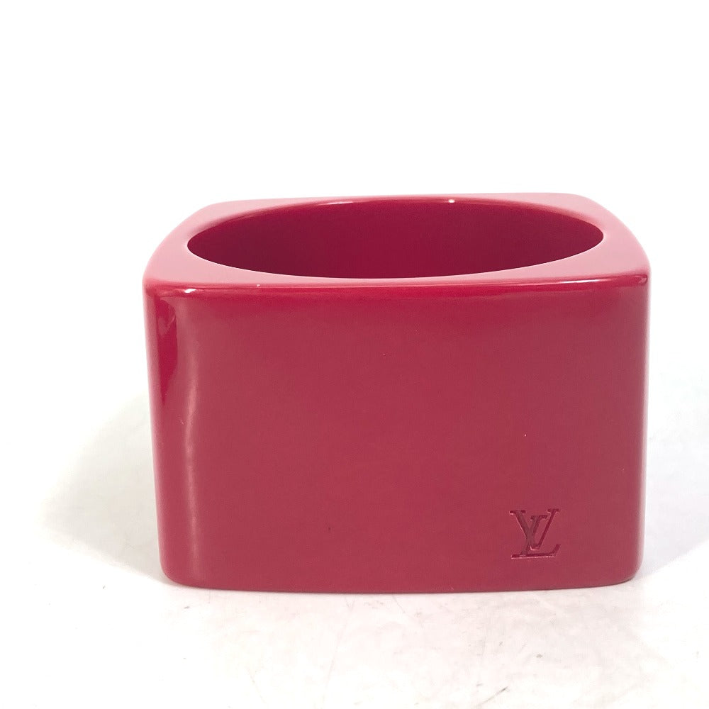 LOUIS VUITTON Square LV Logo 3-Piece Bracelet/Bangle Set in Red, Plastic, for Women