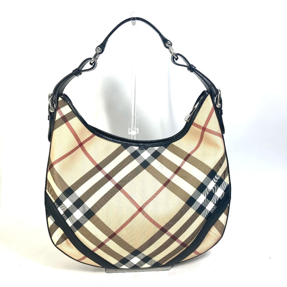 BURBERRY チェック ハンドバッグ 肩掛け ショルダーバッグ PVC/レザー レディース - brandshop-reference