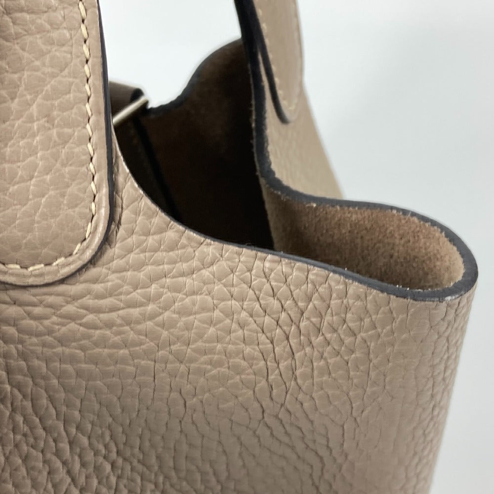 HERMES Picotin Lock PM 18 Tote Bag/Handbag in Taurillon Clemence Leather, Tourtiere Gray, for Women