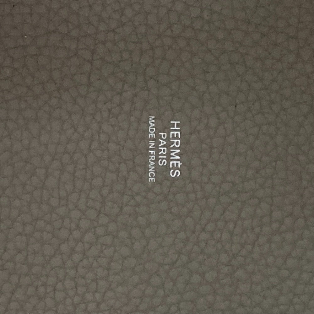 HERMES Picotin Lock PM 18 Tote Bag/Handbag in Taurillon Clemence Leather, Tourtiere Gray, for Women