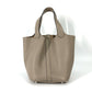 HERMES Picotin Lock PM 18 Tote Bag/Handbag in Taurillon Clemence Leather, Tourtiere Gray, for Women