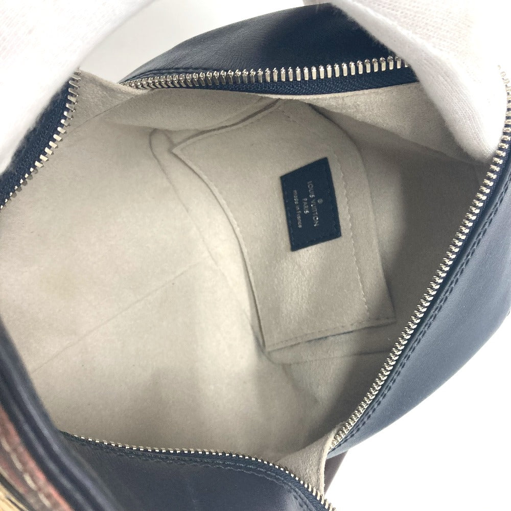 LOUIS VUITTON M52350 トロンプ ルイユ チェーン 2WAY ハンドバッグ レザー レディース ブラック/ベージュ