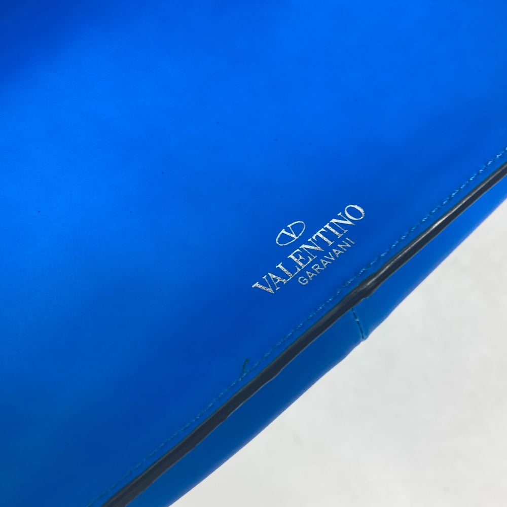 VALENTINO TY0B0719 VLTN Logo Body Bag, Crossbody Shoulder Bag, Waist Bag, Leather, Men's, Blue