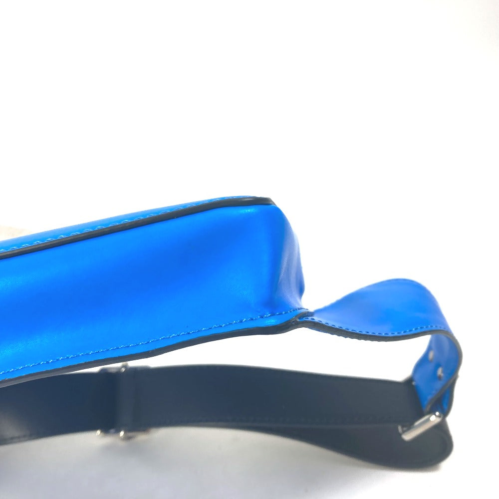 VALENTINO TY0B0719 VLTN Logo Body Bag, Crossbody Shoulder Bag, Waist Bag, Leather, Men's, Blue