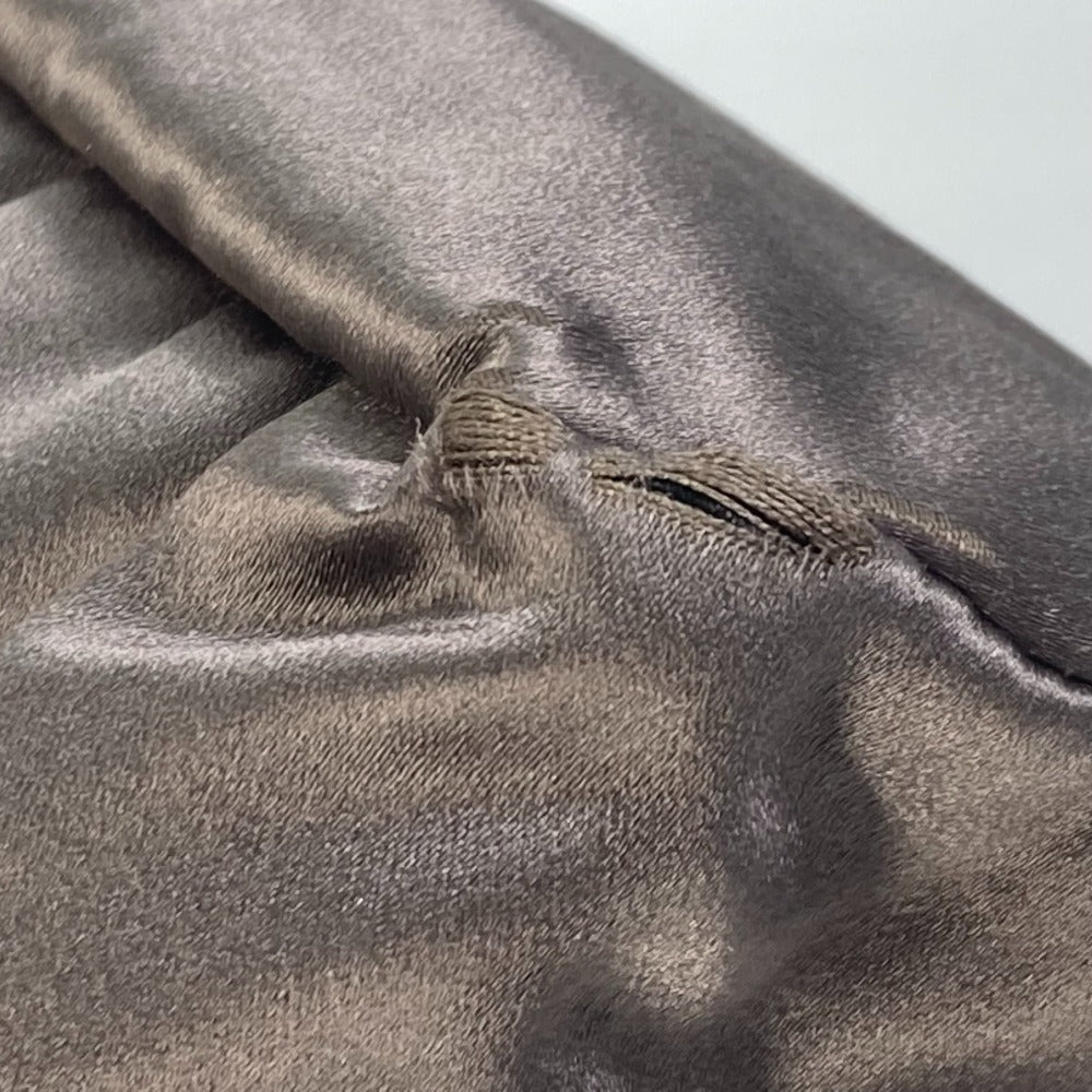 PRADA logo plate triangle logo triangle logo plate backpack bag rucksack women's satin brown