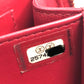 CHANEL A84452 CC フィリグリー マトラッセ チェーン ミニ ショルダーバッグ キャビアスキン レディース レッド