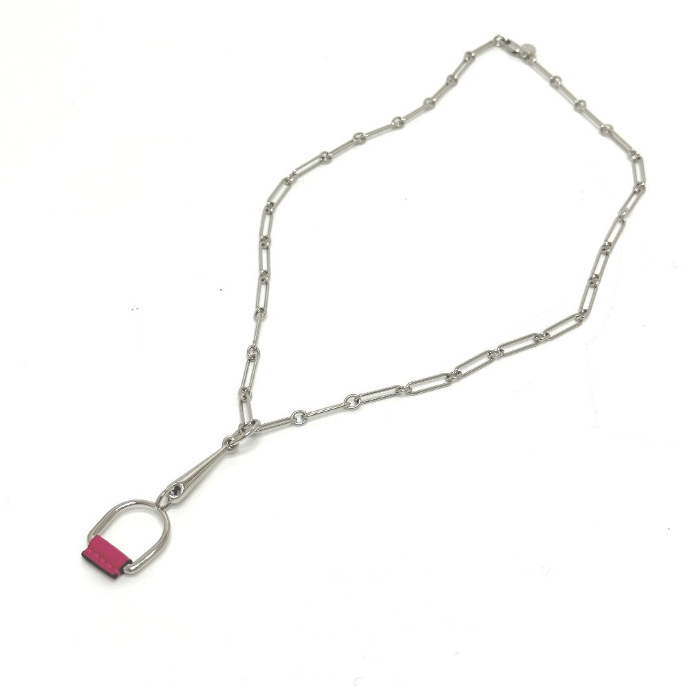 HERMES Heritage Eskettle PM Necklace Swift Women's Silver