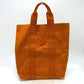 HERMES Foule de Cabas Hawaii French Festival Canvas Tote Bag, Women's, Orange