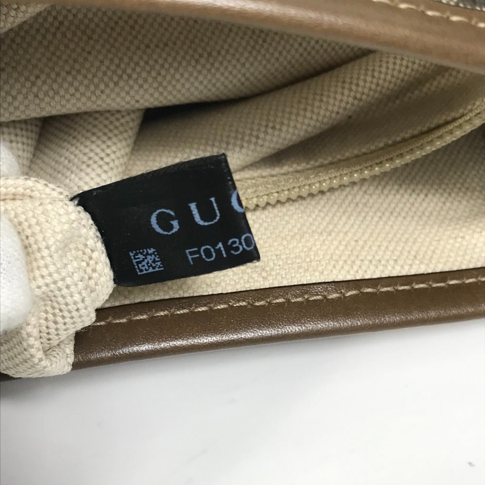 GUCCI 295679 Diamante Shoulder Bag with Flap, PVC/Leather, Beige, Men's