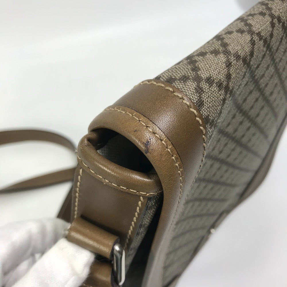 GUCCI 295679 Diamante Shoulder Bag with Flap, PVC/Leather, Beige, Men's