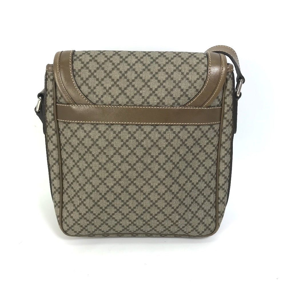 GUCCI 295679 Diamante Shoulder Bag with Flap, PVC/Leather, Beige, Men's