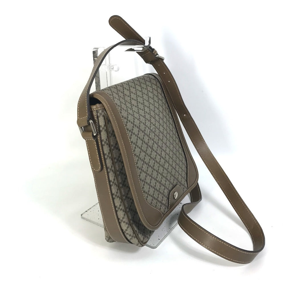 GUCCI 295679 Diamante Shoulder Bag with Flap, PVC/Leather, Beige, Men's