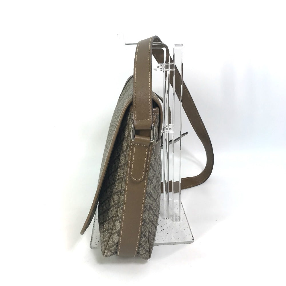 GUCCI 295679 Diamante Shoulder Bag with Flap, PVC/Leather, Beige, Men's