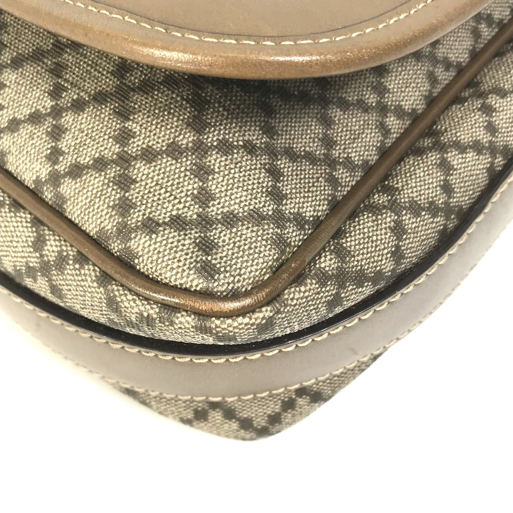 GUCCI 295679 Diamante Shoulder Bag with Flap, PVC/Leather, Beige, Men's