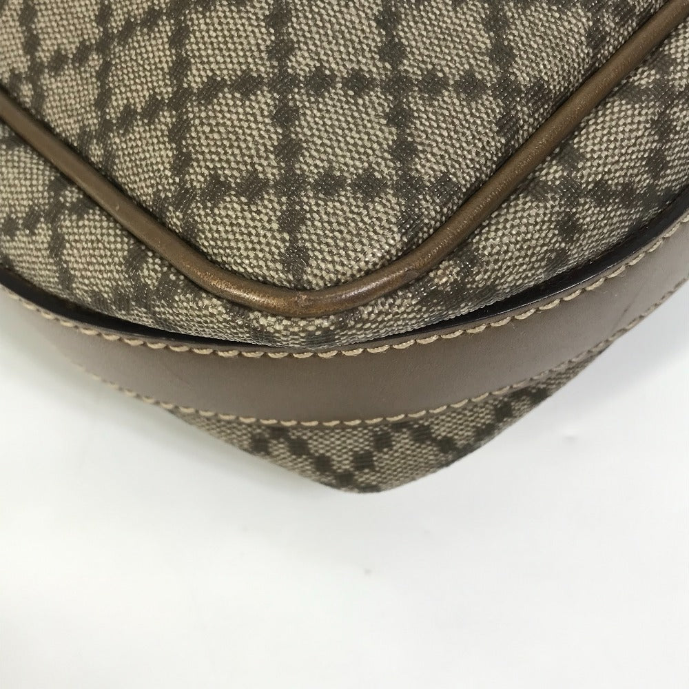 GUCCI 295679 Diamante Shoulder Bag with Flap, PVC/Leather, Beige, Men's