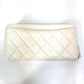 CHANEL A50097 マトラッセ CC ココマーク ラウンドファスナー キルティング ウォレット 長財布 キャビアスキン レディース ホワイト