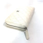 CHANEL A50097 マトラッセ CC ココマーク ラウンドファスナー キルティング ウォレット 長財布 キャビアスキン レディース ホワイト