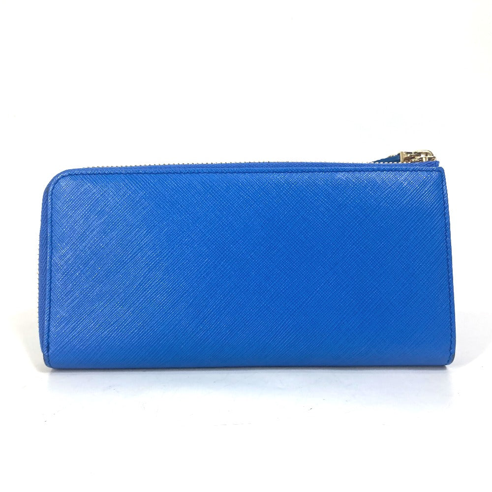Salvatore Ferragamo 22-C124 ヴァラ ヴァラりぼん リボン L字ファスナー 長財布 レザー レディース ブルー