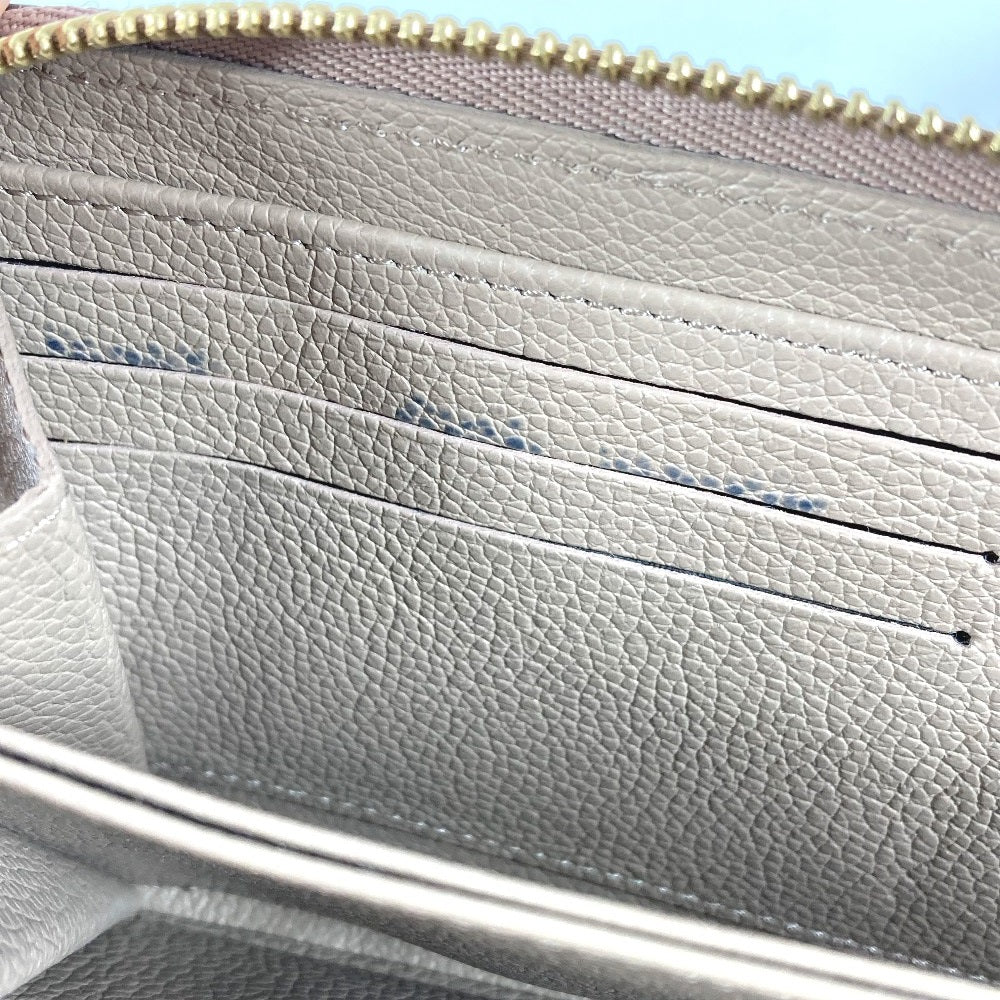 LOUIS VUITTON M69794 Monogram Empreinte Bicolor Zippy Wallet Round Zipper Long Wallet Monogram Empreinte Leather Women's Tourtrail Crème Beige