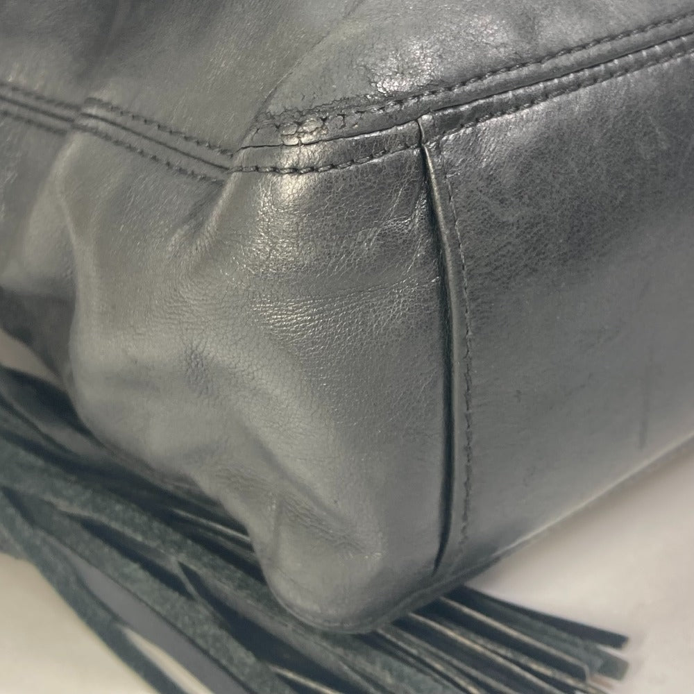 CHANEL 肩掛け CC ココマーク タッセル フリンジ メッセンジャーバッグ ショルダーバッグ ラムスキン レディース ブラック