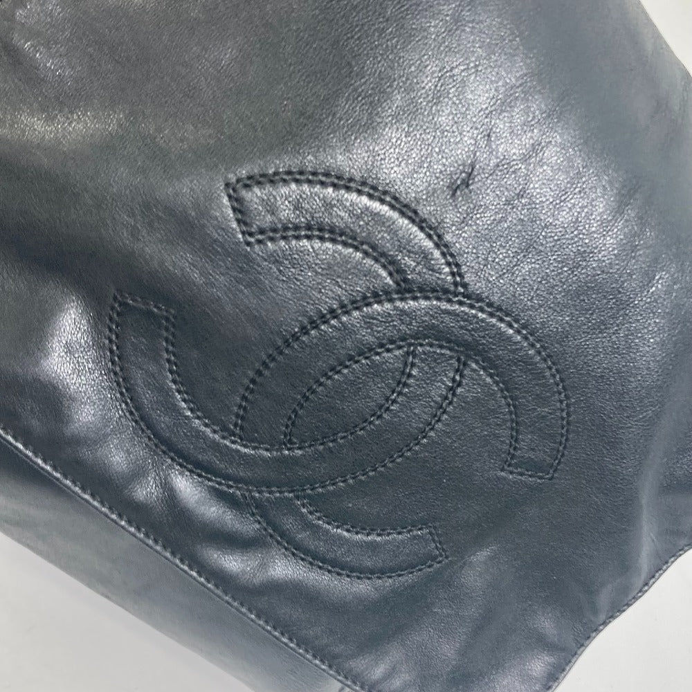 CHANEL 肩掛け CC ココマーク タッセル フリンジ メッセンジャーバッグ ショルダーバッグ ラムスキン レディース ブラック