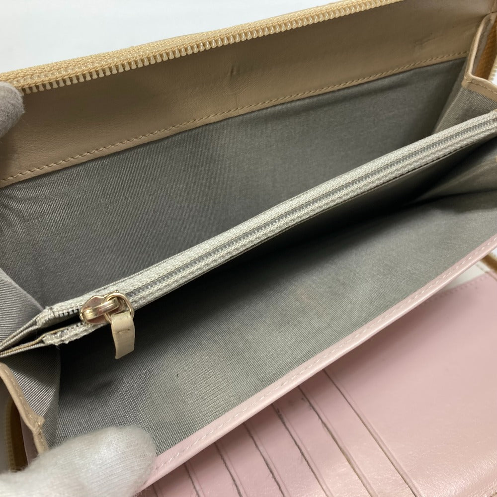CHANEL ココマーク CC マトラッセ キルティング ラウンドファスナー 長財布 カーフスキン レディース ゴールド