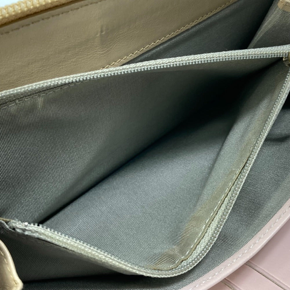 CHANEL ココマーク CC マトラッセ キルティング ラウンドファスナー 長財布 カーフスキン レディース ゴールド