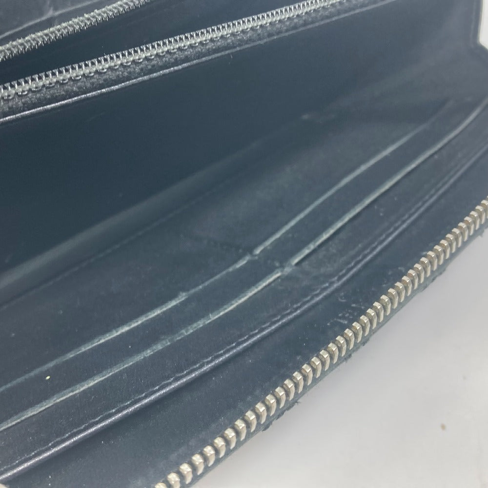 CHANEL ココマーク CC マトラッセ キルティング ラウンドファスナー 長財布 ラムスキン レディース ブラック