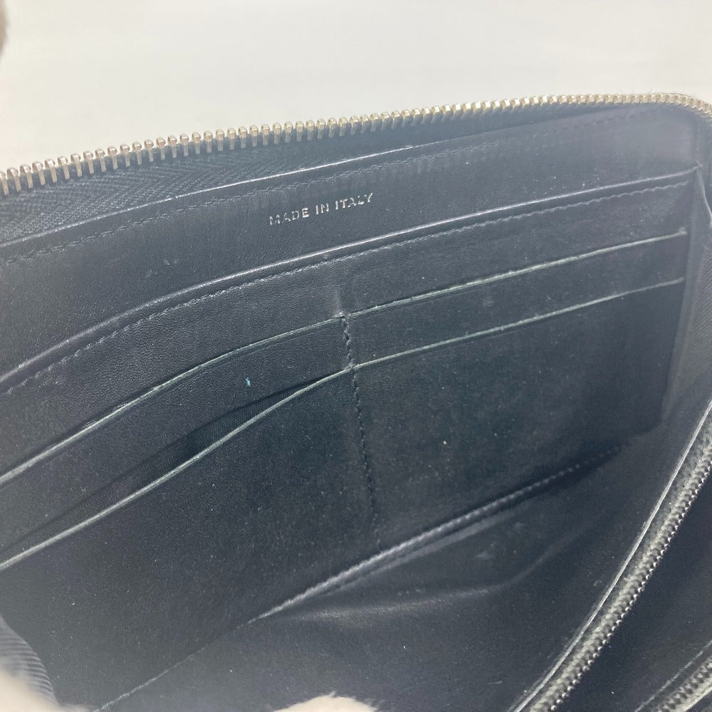 CHANEL ココマーク CC マトラッセ キルティング ラウンドファスナー 長財布 ラムスキン レディース ブラック