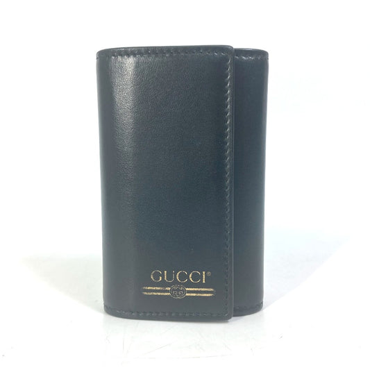 GUCCI 547588 Logo 6-Key Leather Key Case, Women's, Black