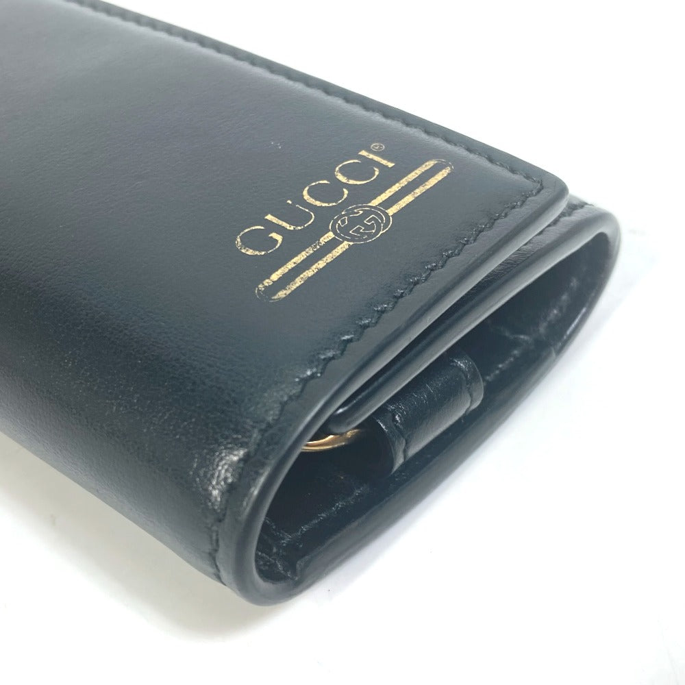 GUCCI 547588 ロゴ 6連 鍵 キーケース レザー レディース ブラック