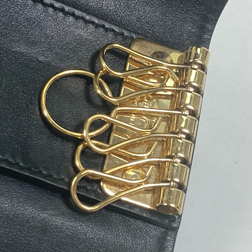 GUCCI 547588 ロゴ 6連 鍵 キーケース レザー レディース ブラック