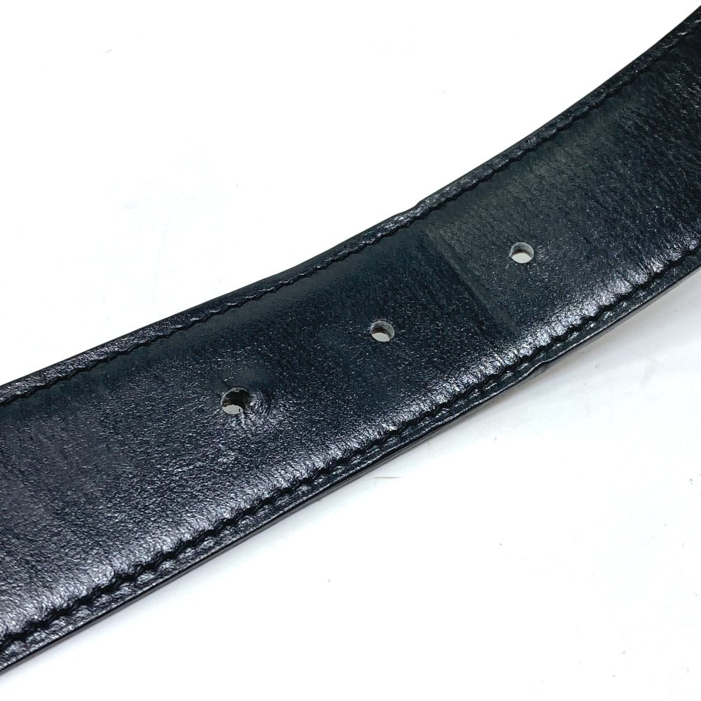 HERMES H Belt Ash Au Carré Togo Women's Belt in Blanc/Noir Grey