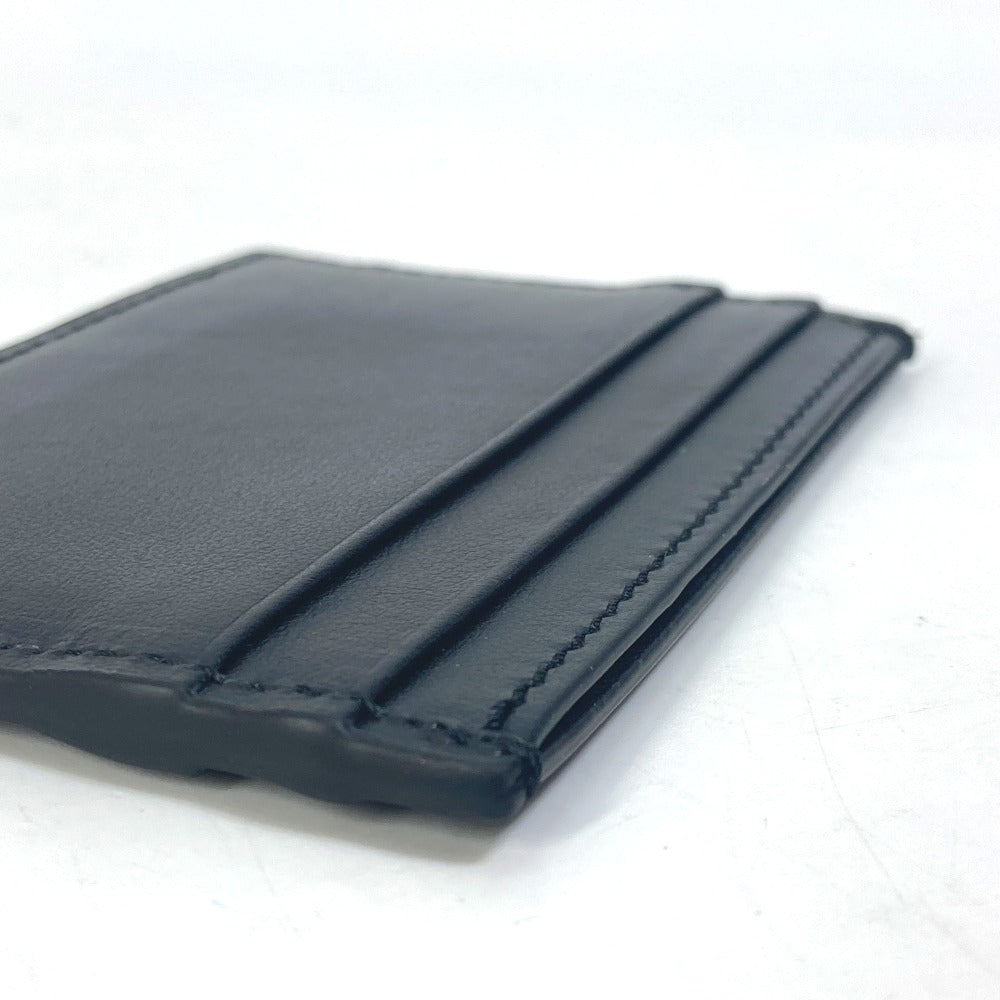 GUCCI 547596 Logo Business Card Holder, Pass Case, Card Case, Leather, Men's, Black
