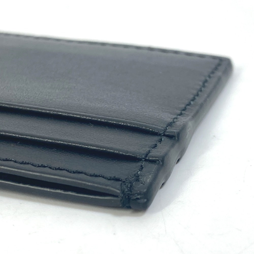 GUCCI 547596 Logo Business Card Holder, Pass Case, Card Case, Leather, Men's, Black