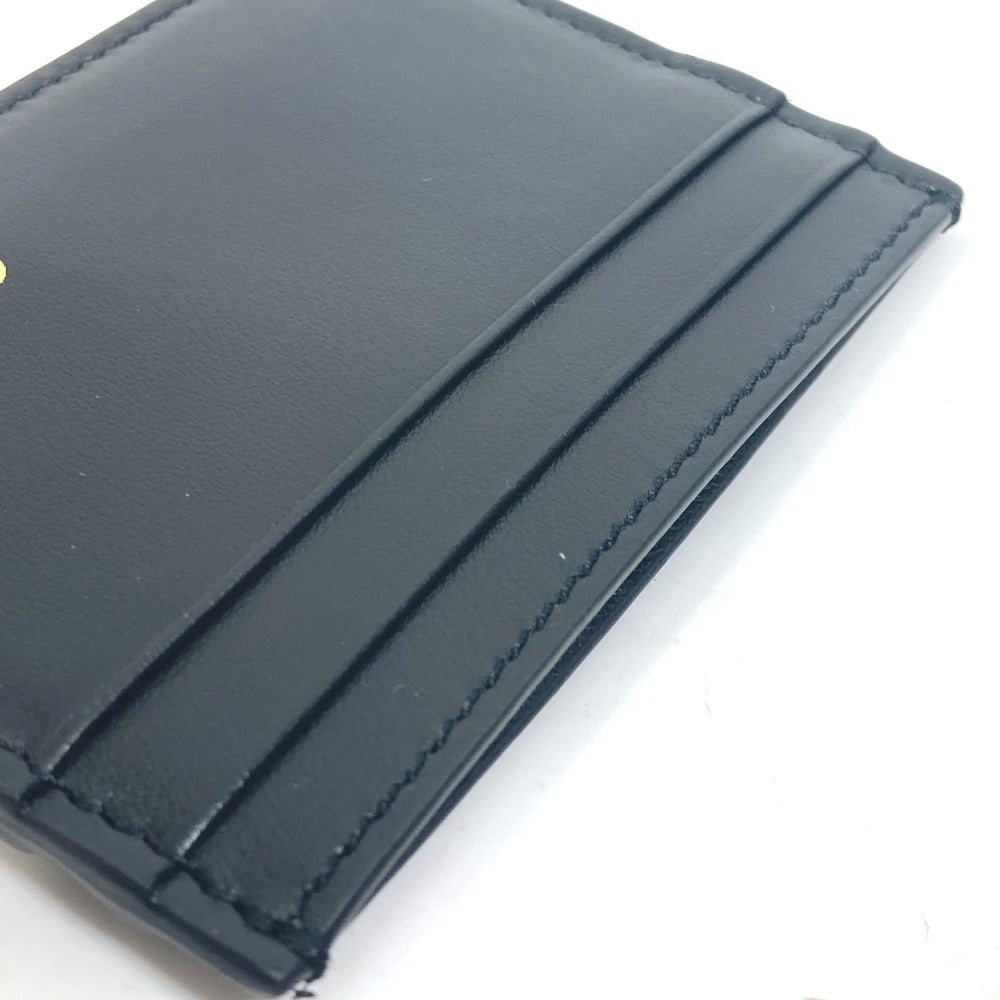 GUCCI 547596 Logo Business Card Holder, Pass Case, Card Case, Leather, Men's, Black