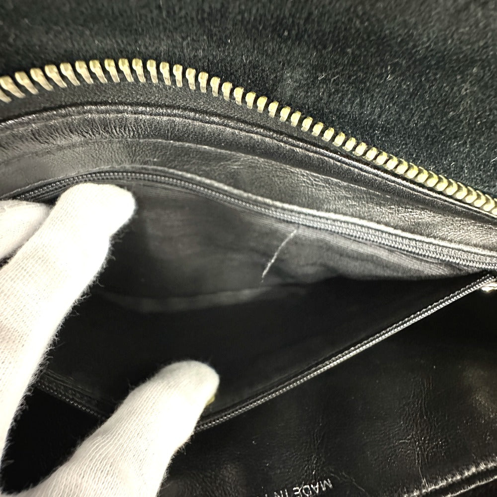 CHANEL マトラッセ バックパック チェーン リュックサック ベロア レディース ブラック