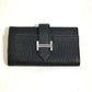 HERMES H hardware Bearn 4-ring key case, Chevre Mysore, unisex, black